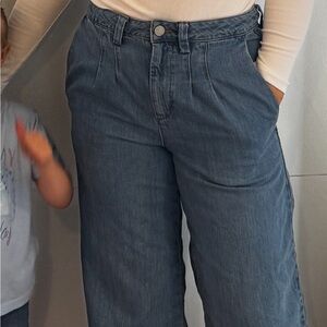 Women's Blue Wide Leg Jeans